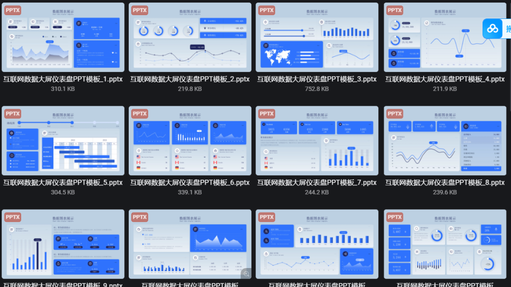 图片[1]-救命级！51 页互联网数据大屏仪表盘 PPT，数据可视化直接套用，老板看了都夸专业📊-惜玉资源分享教程