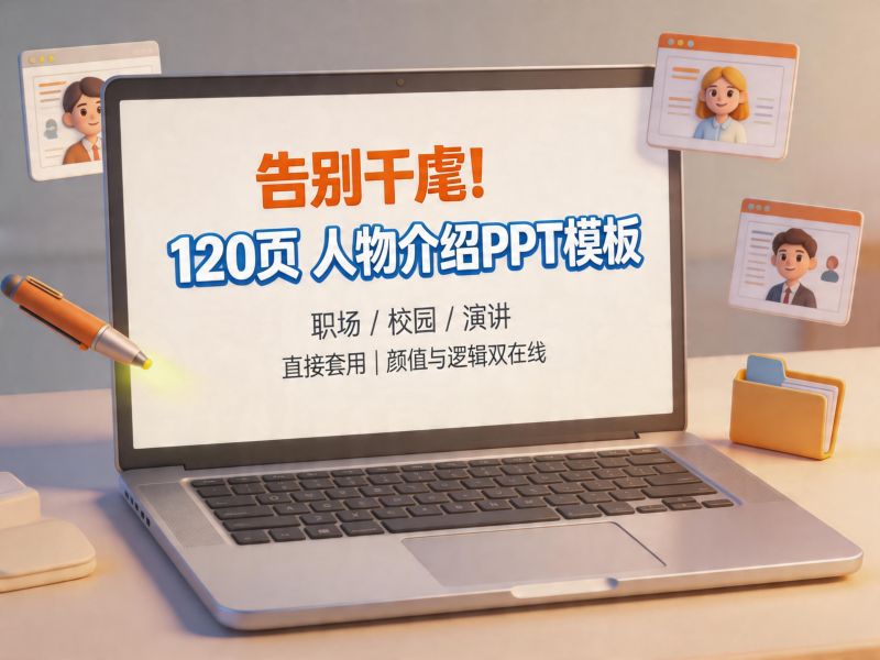 告别干瘪！120 页人物介绍 PPT 模板，职场 / 校园 / 演讲直接套用，颜值与逻辑双在线✨-惜玉资源分享教程