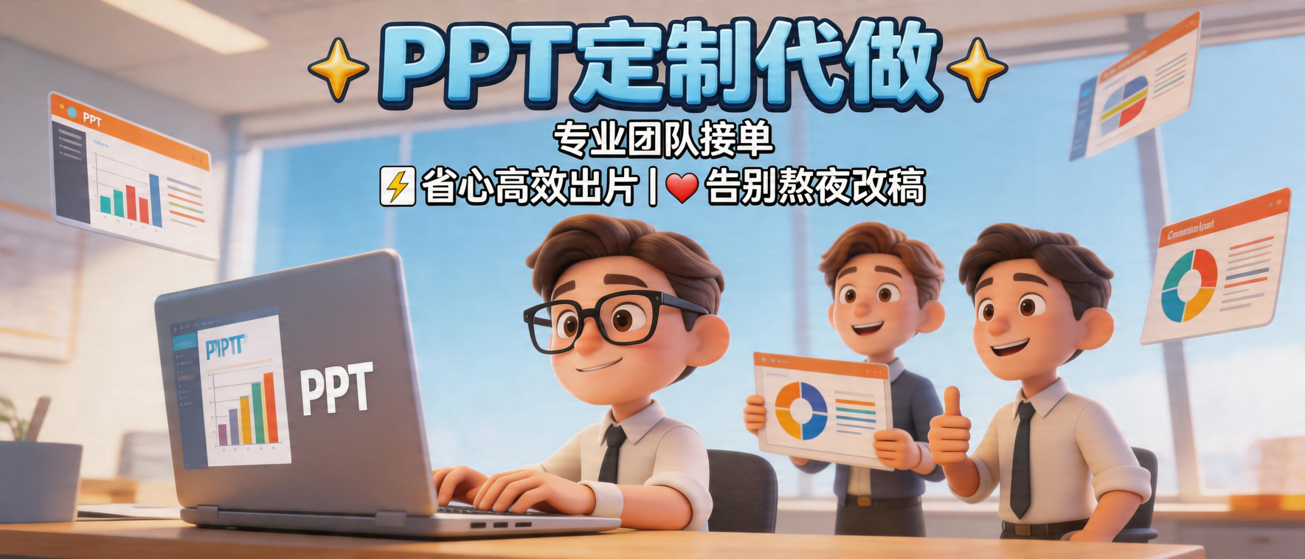 PPT 定制代做！专业团队接单，省心高效出片，告别熬夜改稿💼