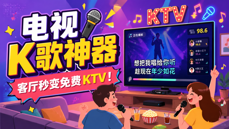 黑科技 TV 软件｜电视 K 歌神器，客厅秒变免费 KTV🎤-惜玉资源分享教程