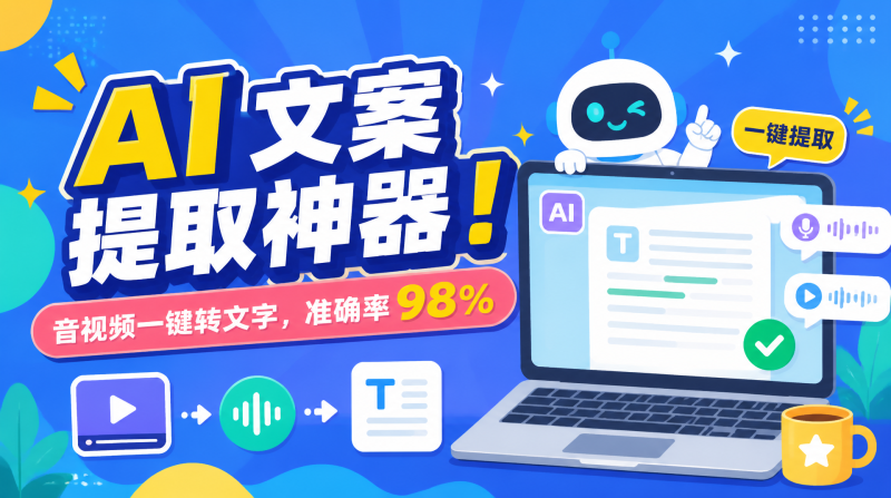 AI 文案提取神器，音视频一键转文字，准确率 98%+ 离线可用✅-惜玉资源分享教程